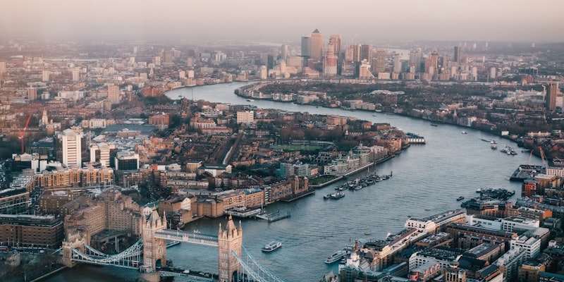 Hire vibe coders in London - London cityscape with Tower Bridge and the Thames